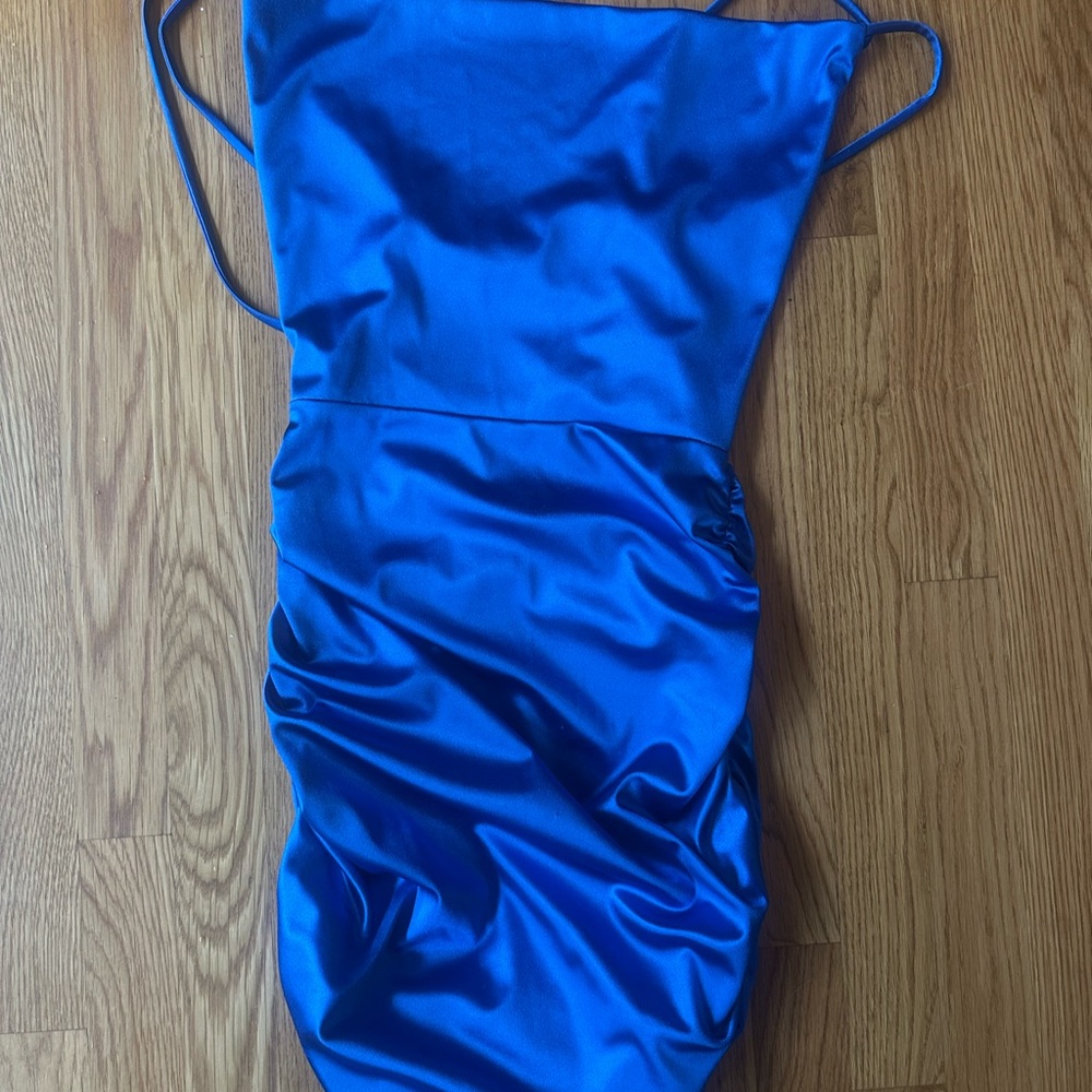 Windsor Blue Satin Mini Dress